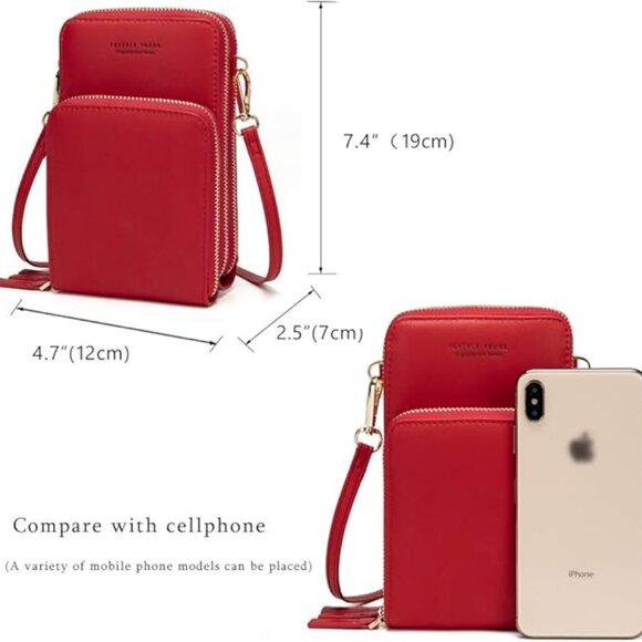 ✨2/$20✨ 
Small red crossbody bag with three separate compartments and strap - Picture 2 of 11